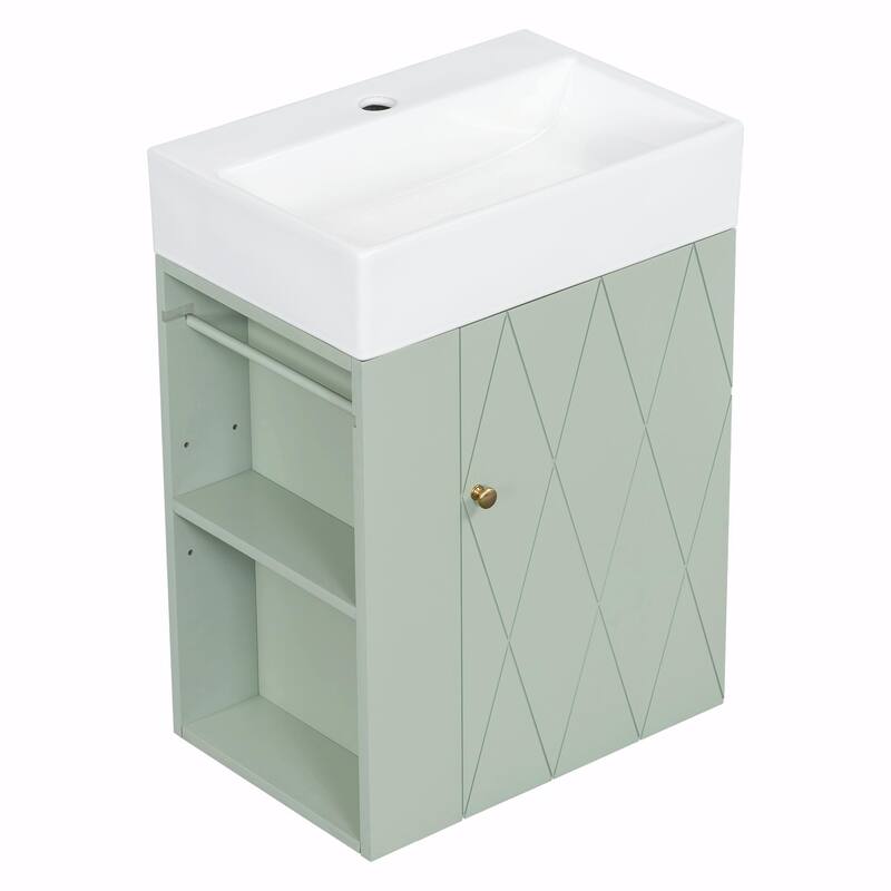 20" Bathroom Vanity with Ceramic Sink