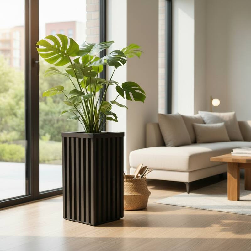 Square Grove Column Planter