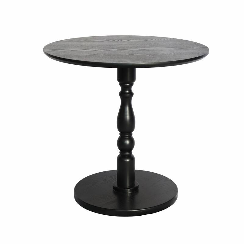 23"Accent Round Table, Round Side Table, Small Table for Small Spaces, Modern Accent Nightstand with Solid Wood Leg