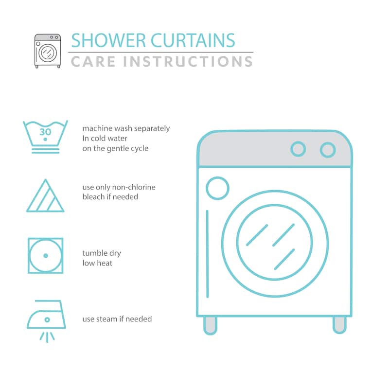 Lush Decor Boho Chic Shower Curtain with Peva Lining and Rings Set