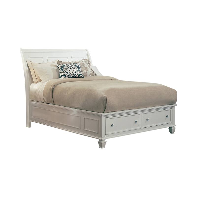 Fresnes 2-drawer Platform Storage Bed - White - Queen