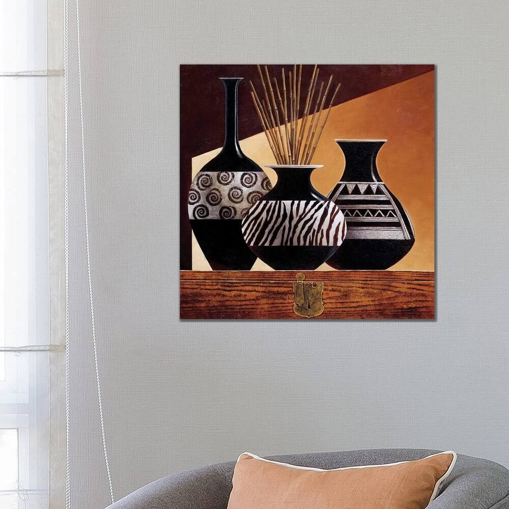 iCanvas "Patterns In Ebony I" by Keith Mallett Canvas Print