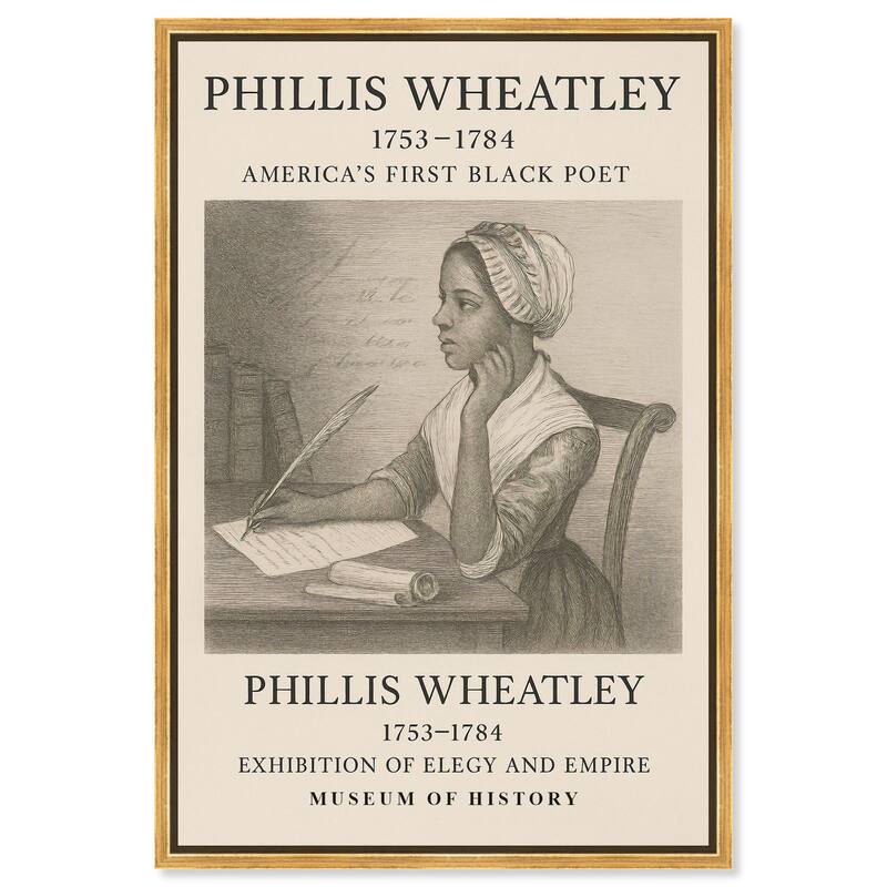 Americas First Black Poet Canvas by Art Remedy - Gold - 24" x 36"