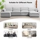 preview thumbnail 38 of 150, Corduroy Sectional Sofa with Removable Ottomans & Ultra-soft Cushions for Living Room & Bedroom