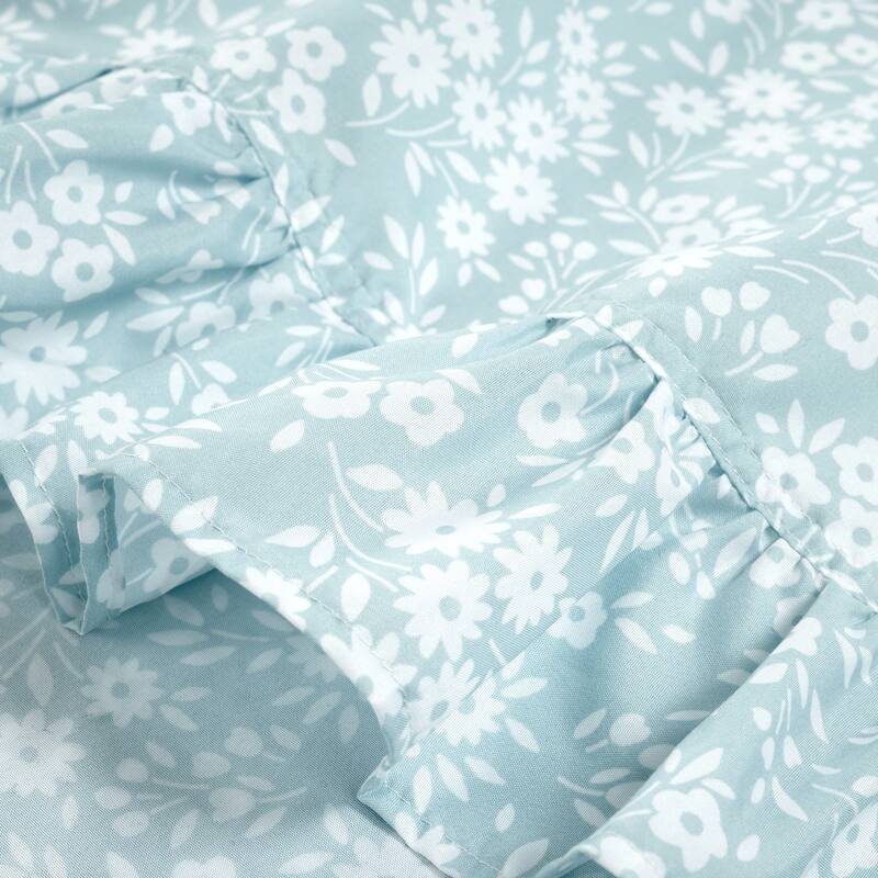 Lush Decor Garden Of Flowers Ruffle Sheet Set