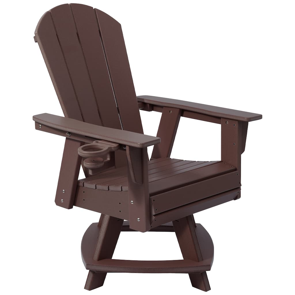 Laguna Adirondack Swivel Dining Chair with Cup Holder