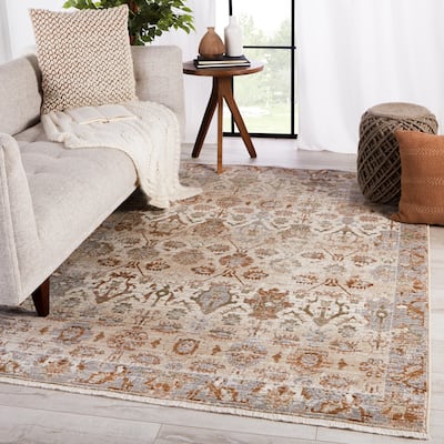 Luana Oriental Beige/ Rust Area Rug
