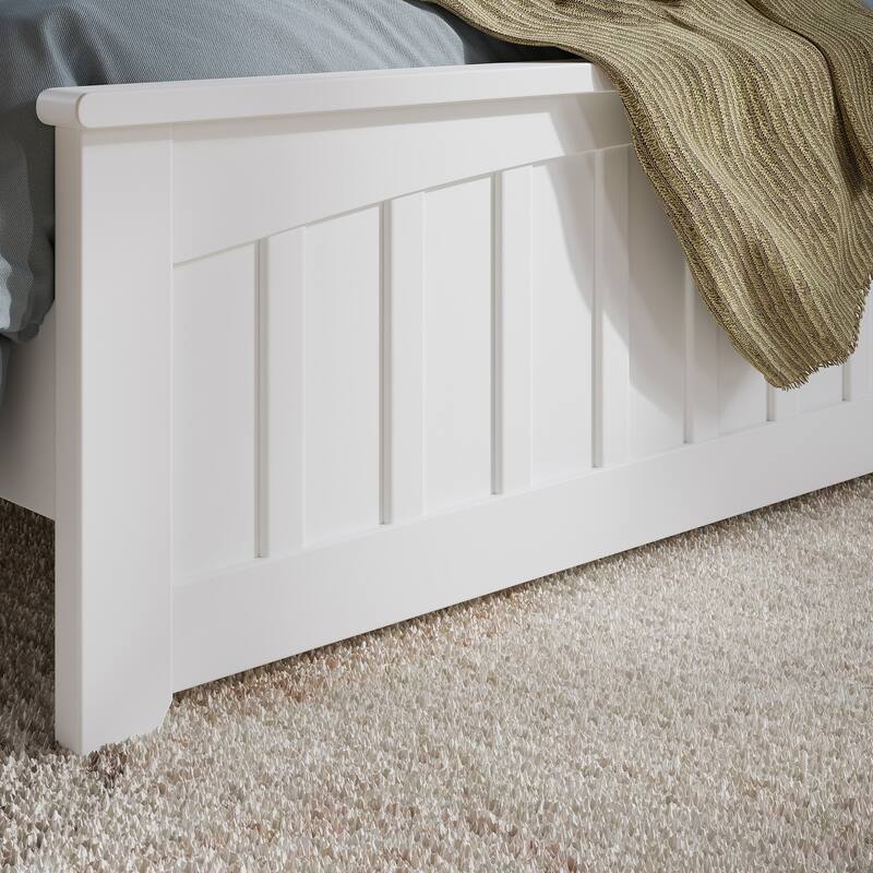 Becket Solid Wood Low Profile Platform Bed with Matching Footboard