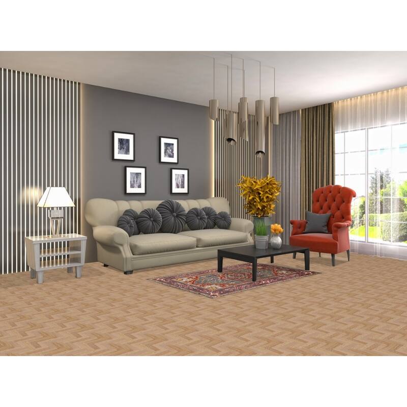 Geometric Heriz Serapi Rug Hand-Knotted Wool Carpet - 3'0"x 5'0"