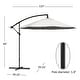 preview thumbnail 4 of 4, Pure Garden Offset 10-foot Cantilever Hanging Patio Umbrella - Cream