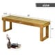 preview thumbnail 4 of 3, 52" Acacia Wood Dining Bench with Slatted Seat
