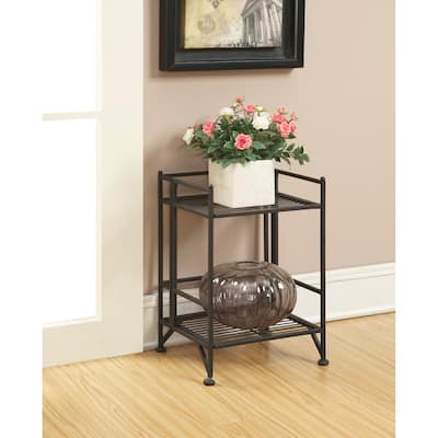 Convenience Concepts Xtra Storage 2 Tier Folding Metal Shelf