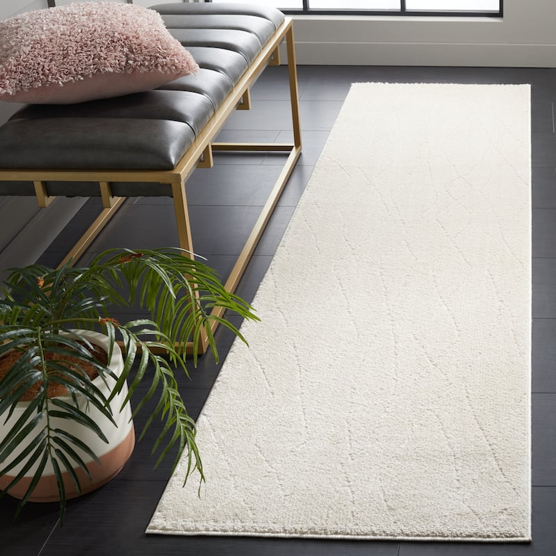 SAFAVIEH Melody Benita Moroccan Rug - 2'2" x 8' Runner - Ivory/Beige