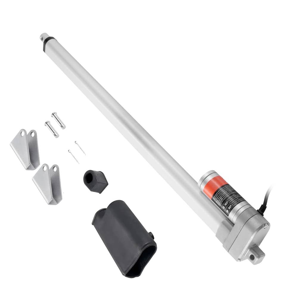 Linear Actuator 12V, 20 Inch Waterproof IP65 Linear Actuator, 660lbs/3000N 0.19"/s Linear Motion Actuator with Mounting Bracket