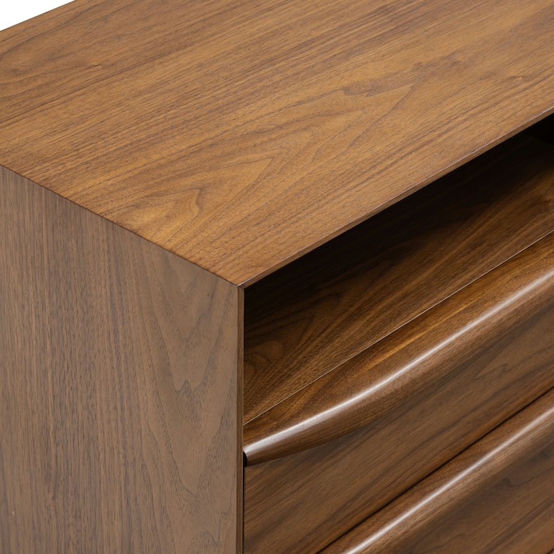 Poly & Bark Cura Nightstand in American Black Walnut