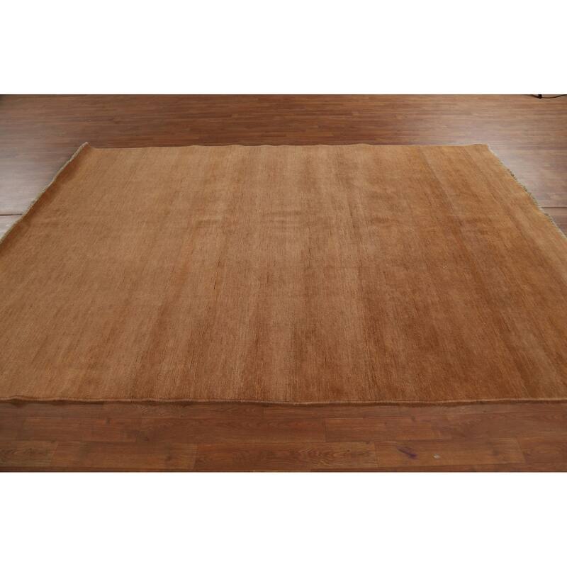 Modern Gabbeh Oriental Area Rug Hand-Knotted Wool Carpet - 6'8" x 9'5"