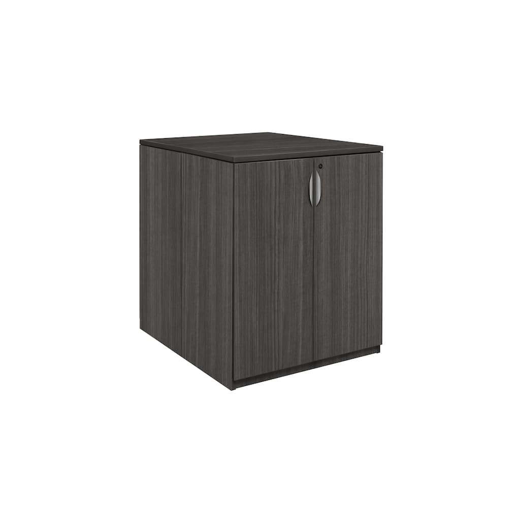 Stand Up Back-to-Back Storage Cabinets Ash Grey - Two Locking Office Organizers with Adjustable Shelves