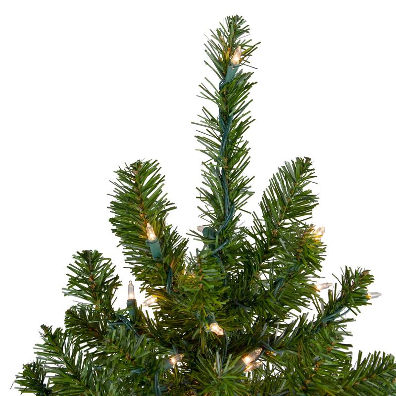6' Pre-Lit Medium Canadian Pine Artificial Christmas Tree Clear Lights - 6 Foot