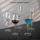 preview thumbnail 6 of 25, Rimmed Red Wine Glasses with Diamond Rhinestone Accent - 18 oz, 10 Inches Tall - Perfect Toasting Glasses for Bride and Groom