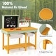 preview thumbnail 9 of 7, Multicolor Kids Wooden Toy Workbench with 2 Storage Baskets and Blackboard - 33" x 14.5" x 31.5" (L x W x H)