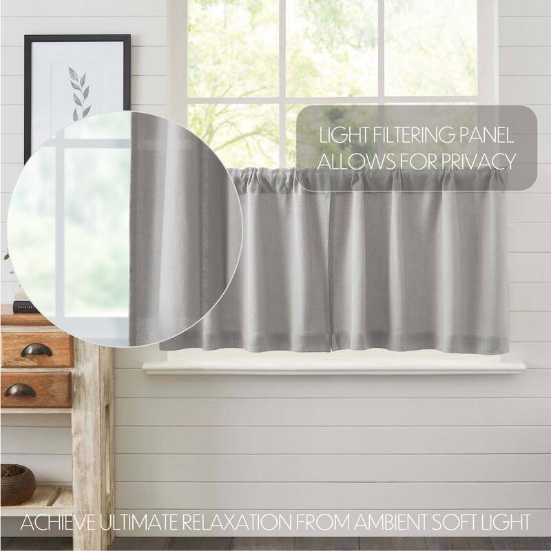 Burlap Dove Grey Tier Set of 2 L24xW36 - Grey