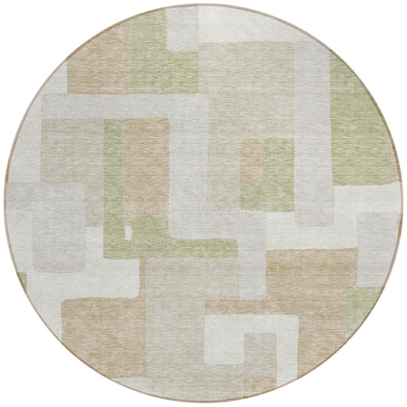 HomeRoots Geometric Transitional Rectangle Outdoor Rug