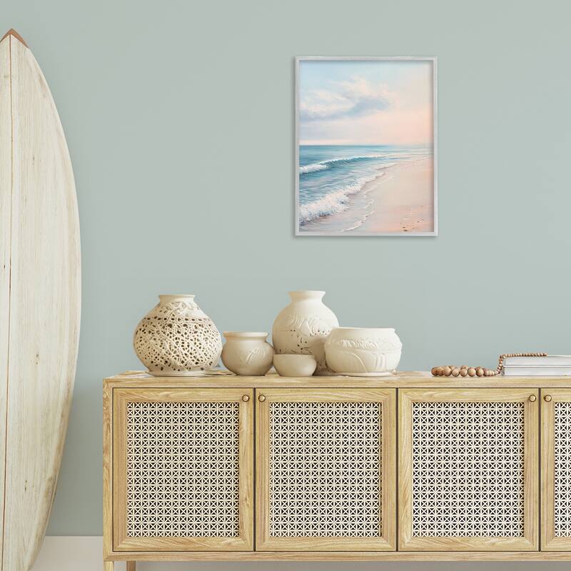 Stupell Serene Sands at Sunset Framed Giclee Art Design By Franklyn Gregory