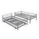 preview thumbnail 11 of 14, Versatile Twin Over Twin Metal Bunk Bed with Build-In Ladder,Trundle Under-Bed