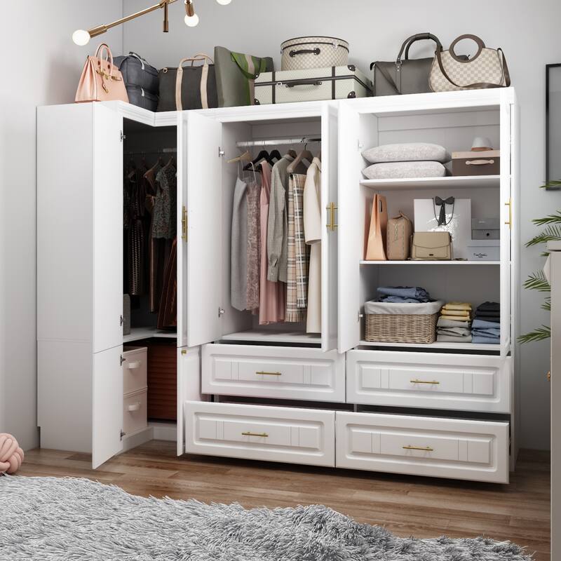 Armoires Wardrobes Hanging Drawers Home Storage Cabinet Combo Dresser