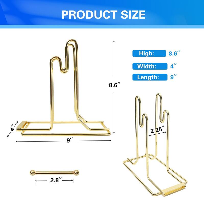 GSE™ 2-Pack Brass Raffle Ticket Dispenser for Single/Double Roll Raffle Tickets Lotteries - Yellow