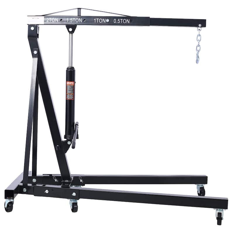 2 Ton Folding Engine Hoist Lift with 6 Caster Wheels