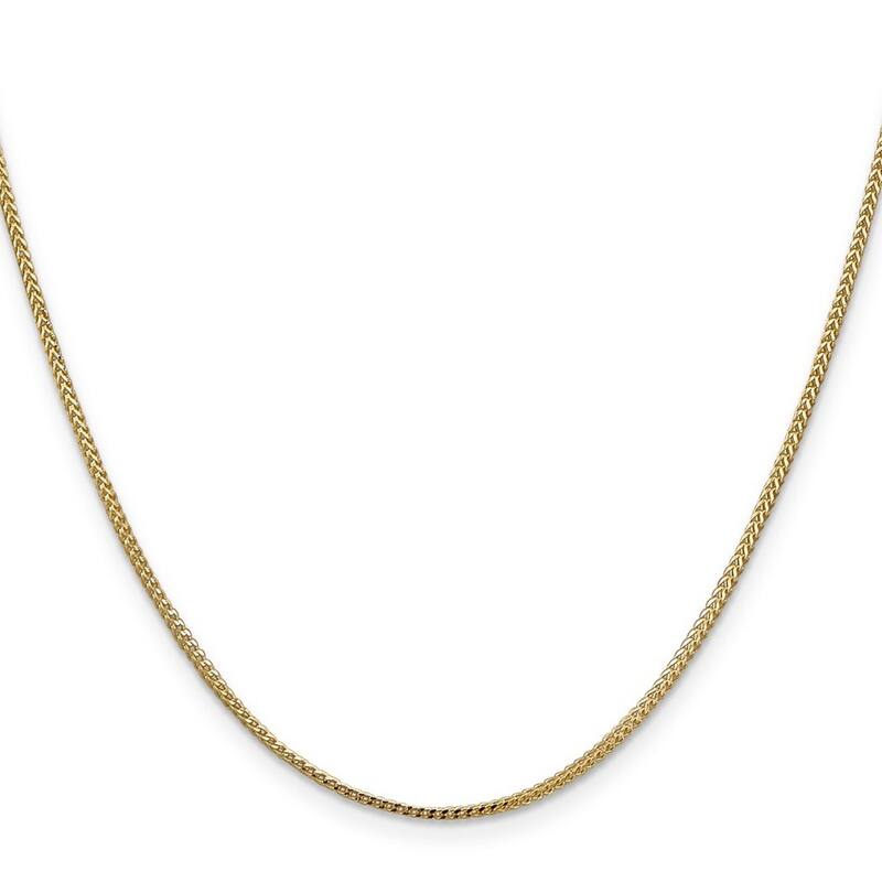 Curata 14k Yellow Gold Solid 1.0mm Franco Chain Necklace (Lobster) Options: 16 18