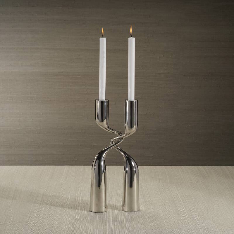 Liaison 2-Piece Metal Candle Holder Set