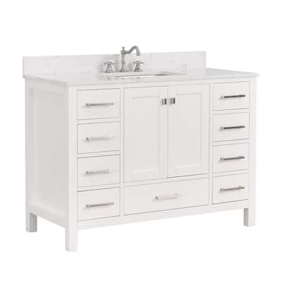 PROOX 48 inch Freestanding Bath Vanity Engineered Countertop and Ceramic Sink