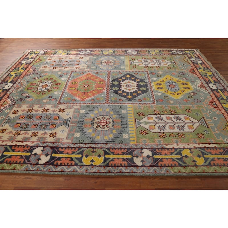 Geometric Heriz Serapi Oriental Area Rug Handmade Wool Carpet - 7'11"x 9'11"