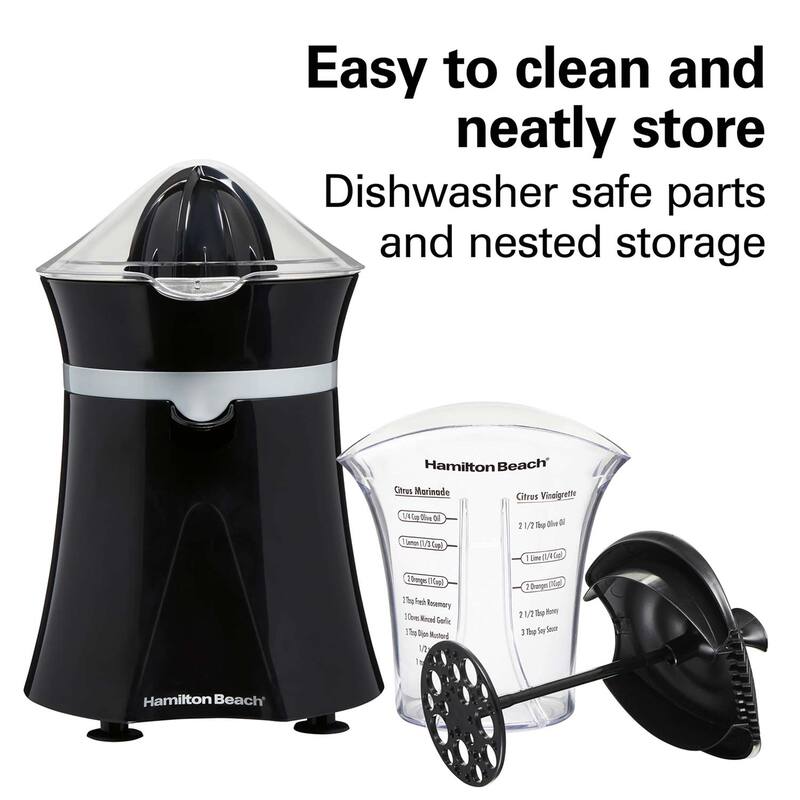 Hamilton Beach 2 Cup Electric Citrus Juicer With Salad Dressing Mixer