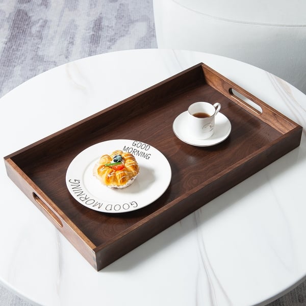 Rectangle Black Walnut Wood Serving Tray