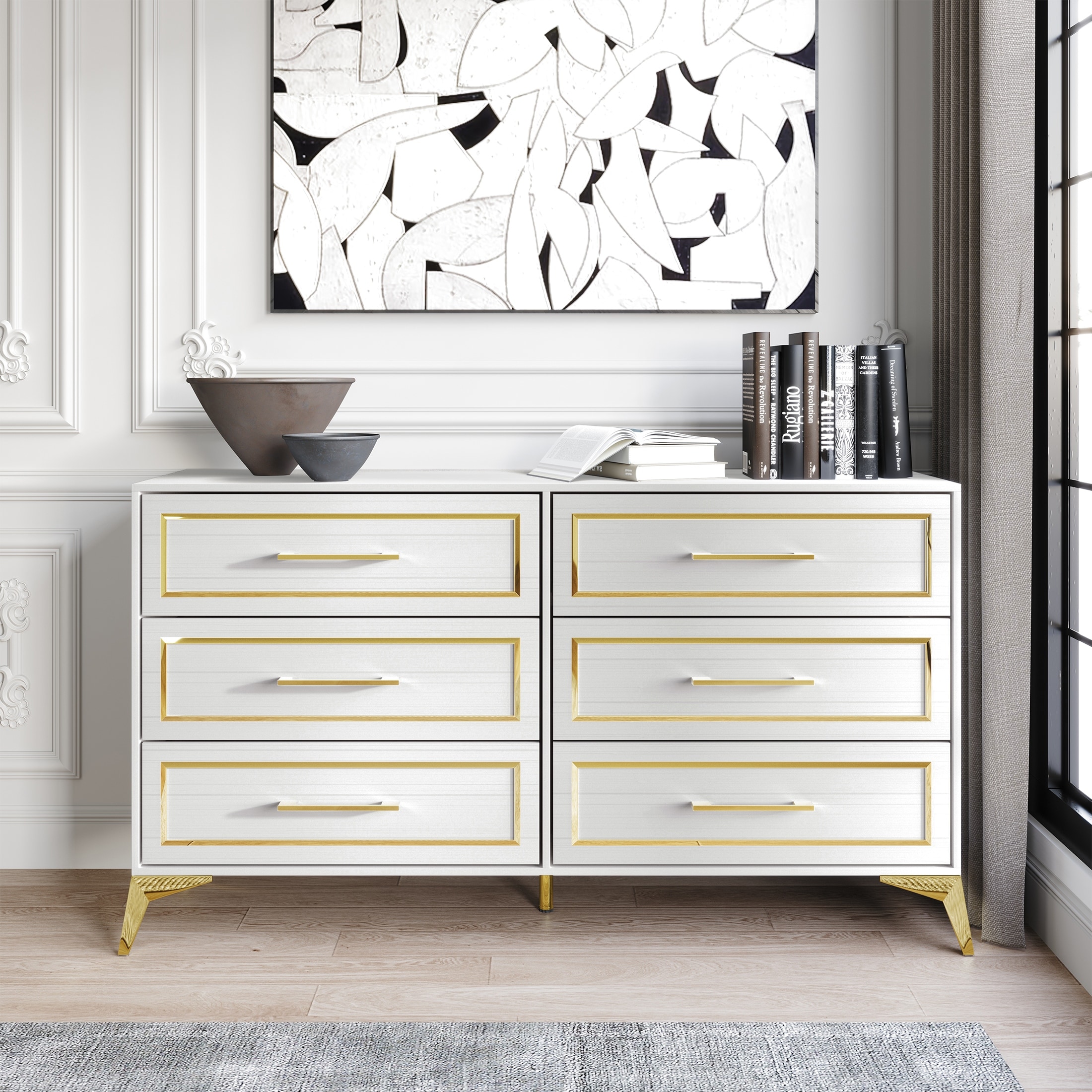 CraftPorch Contemporary Dresser with 6 Drawers