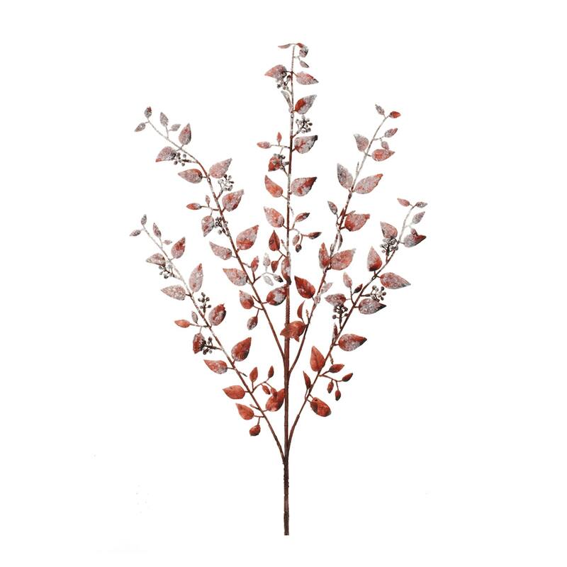 Frosted Leaf Artificial Christmas Spray - 32" - Set of 6