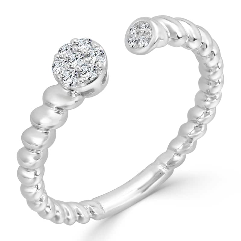 Joelle Collection Diamond Ring 1/10ct TDW 14K Gold - 6.5 - White