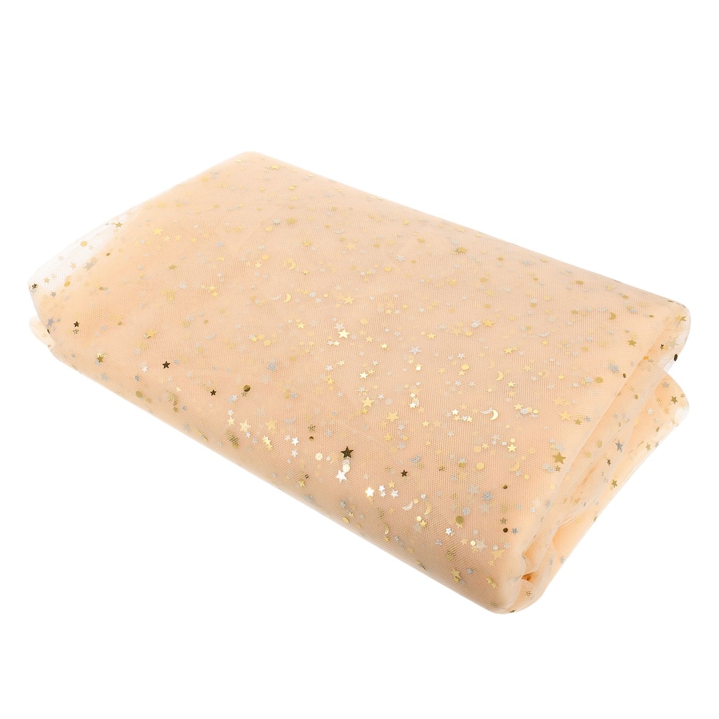 Tulle Fabric, 63inch Glitters Tulle Fabric Rolls Ribbon for Decoration