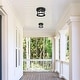 preview thumbnail 8 of 11, Jocelyn Outdoor Flush Mount in Black