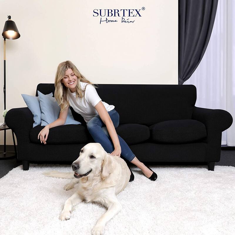 Subrtex Sofa Separate Cushion Soft Cover Slipcover Furniture Protector