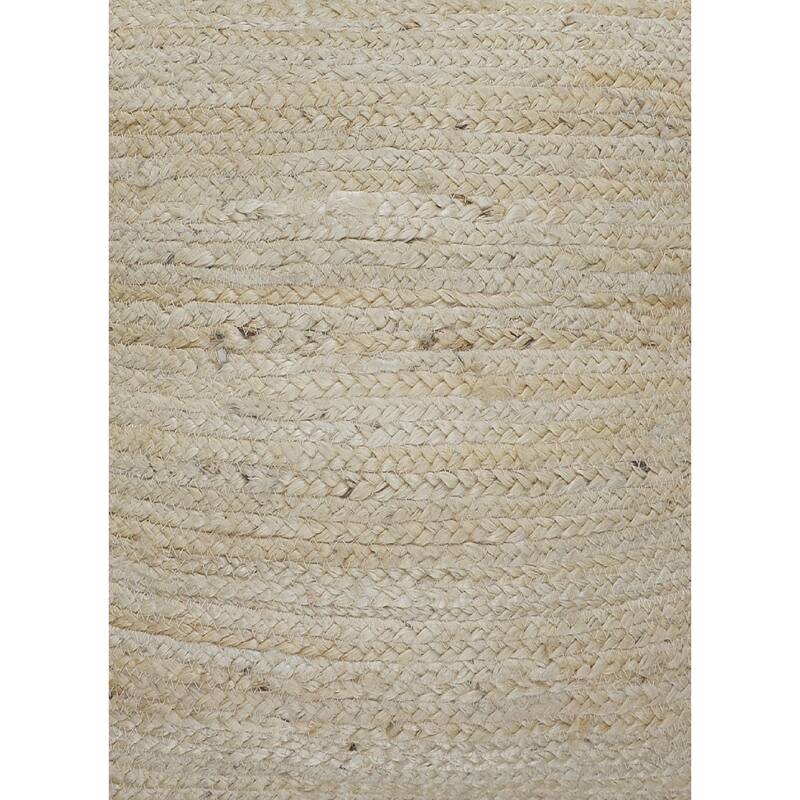 Sevita Natural Jute Throw Pillow with Pom Pom Border