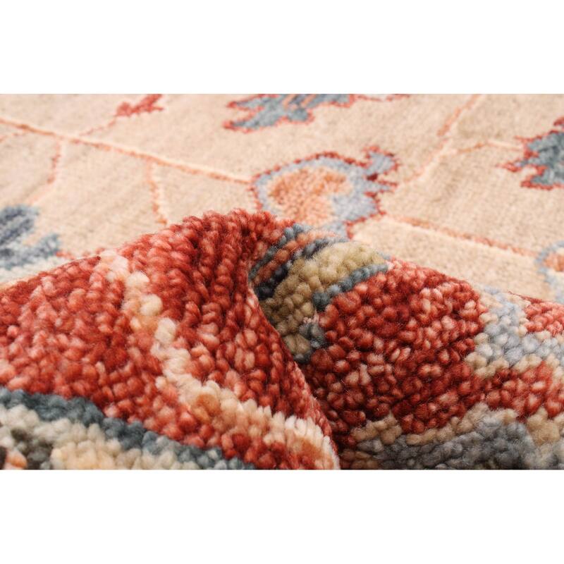 ECARPETGALLERY Hand-knotted Jules Serapi Light Khaki Wool Rug - 9'0 x 11'10