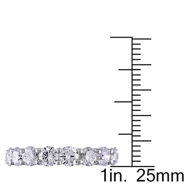 Miadora 18k White Gold Diamond Eternity Ring 4ct TDW GH I1 I2
