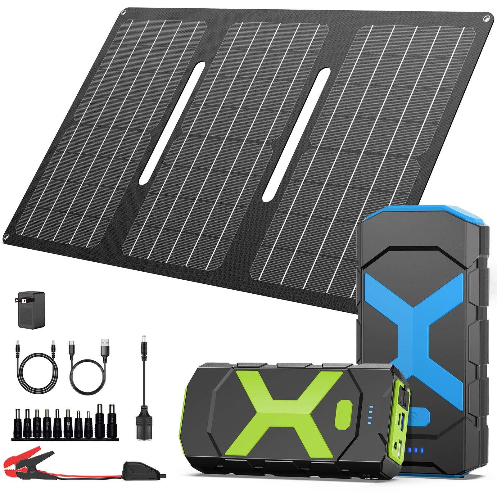 2000A Car Jump Starter 2 PCS, 12V Lithium Battery Pack Booster 20000mAh