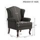 preview thumbnail 39 of 119, 31" W Modern Upholstered Linen Wing Back Accent Chair with Rolled Arm