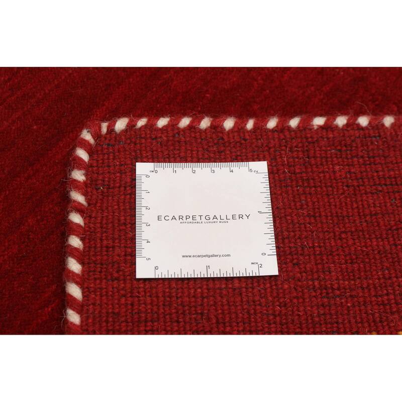 Kashkuli Gabbeh Red Rug 2'7" x 9'10" - 2'7 x 9'10