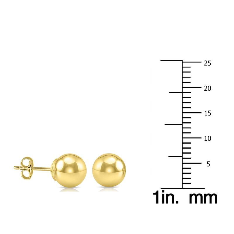 Marquee Jewels 7MM 14K Yellow Gold Filled Round Ball Earrings